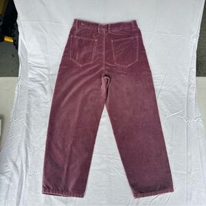 Barrel Cut Purple Corduroy Pants